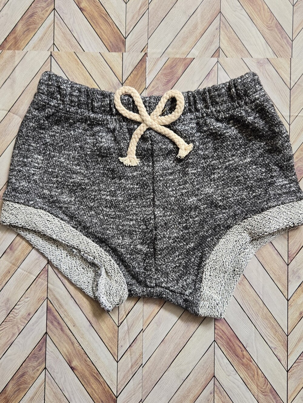 Toddler Boy Girl Retro Sweater Charcoal Shorts Summer Lounge Cotton Bottoms 2T